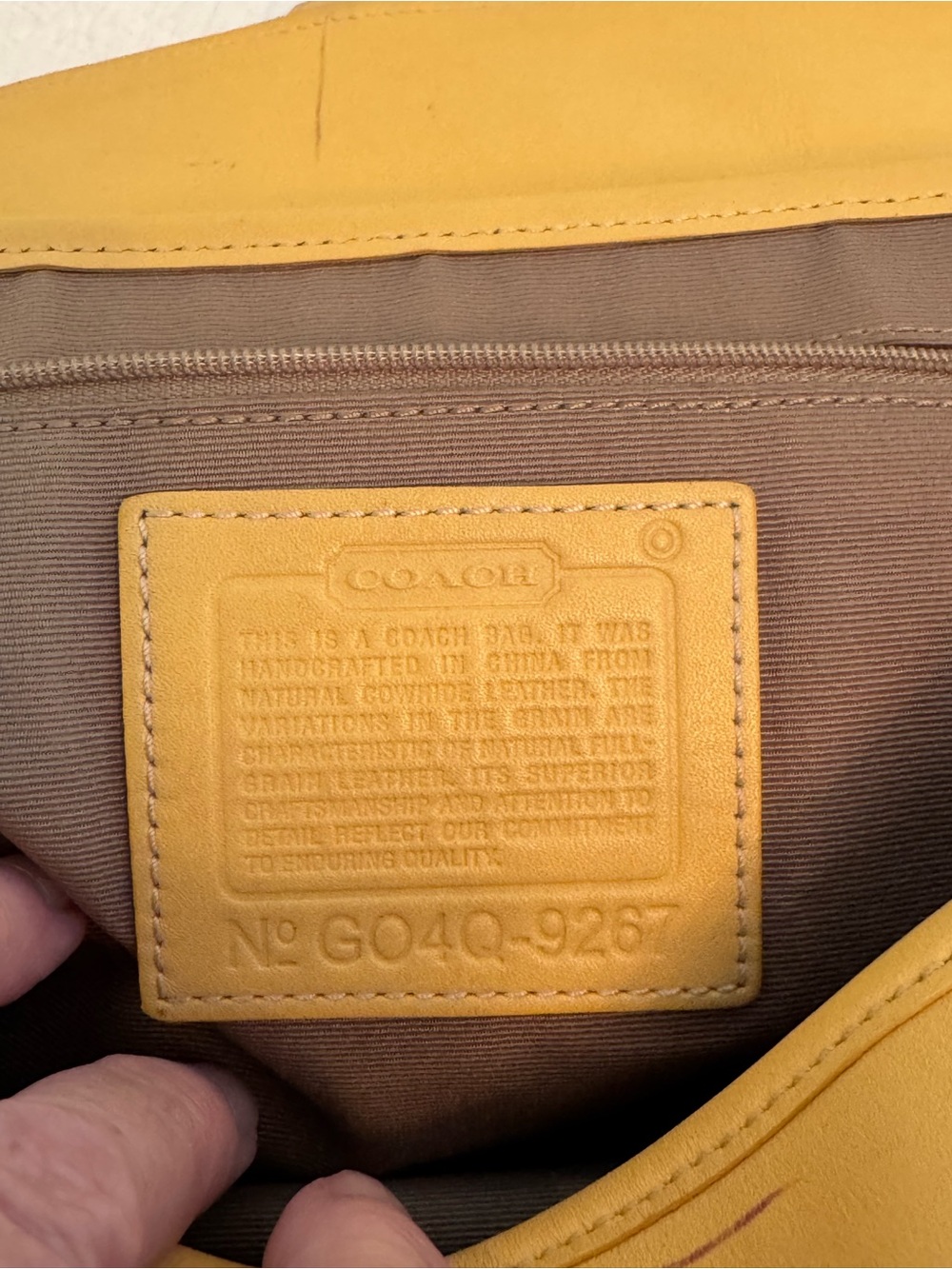 Coach Yellow Leather Buckle Flap Shoulder Bag Purse Style 9267 - Picture 3 of 6